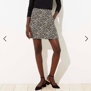 LOFT Leopard print miniskirt